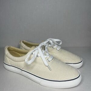 Universal Thread Canvas‎ Sneakers Women's 6 Cream Ivory Lace Up Casual Shoes